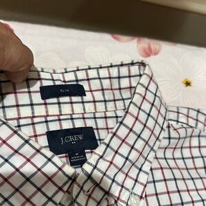 J. Crew Red and White Casual Button Down Shirt21